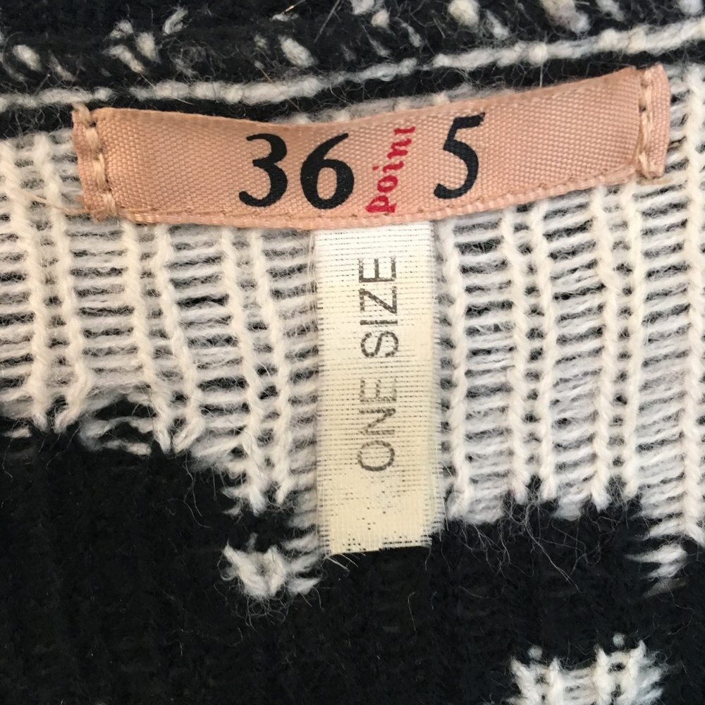 [36POINT5] Zebra Cardigan Knit Highlow Open Front - Picture 3 of 3